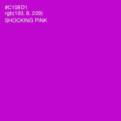 #C108D1 - Shocking Pink Color Image