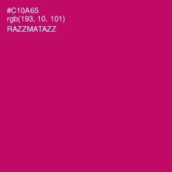 #C10A65 - Razzmatazz Color Image