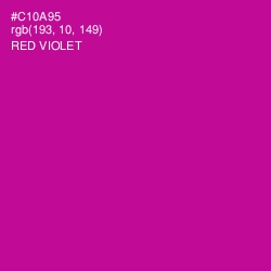 #C10A95 - Red Violet Color Image