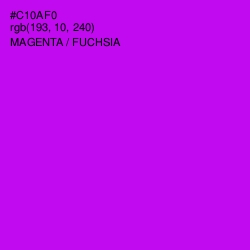 #C10AF0 - Magenta / Fuchsia Color Image