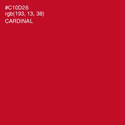 #C10D26 - Cardinal Color Image