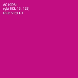 #C10D81 - Red Violet Color Image