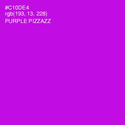 #C10DE4 - Purple Pizzazz Color Image