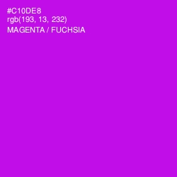 #C10DE8 - Magenta / Fuchsia Color Image