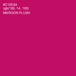 #C10E64 - Maroon Flush Color Image
