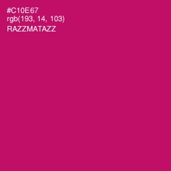 #C10E67 - Razzmatazz Color Image