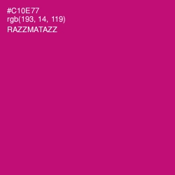 #C10E77 - Razzmatazz Color Image