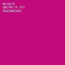 #C10E79 - Razzmatazz Color Image