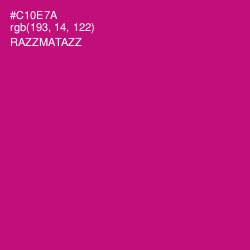 #C10E7A - Razzmatazz Color Image