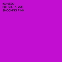 #C10ED0 - Shocking Pink Color Image