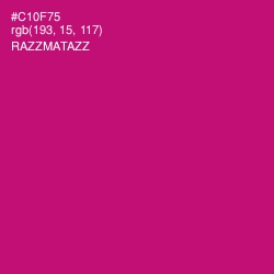 #C10F75 - Razzmatazz Color Image