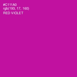 #C111A0 - Red Violet Color Image