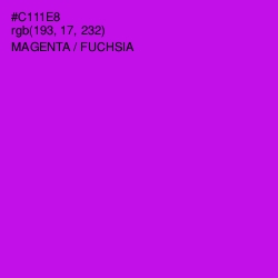 #C111E8 - Magenta / Fuchsia Color Image