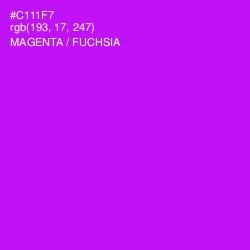 #C111F7 - Magenta / Fuchsia Color Image