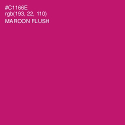 #C1166E - Maroon Flush Color Image