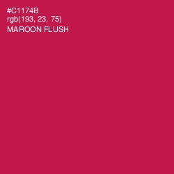 #C1174B - Maroon Flush Color Image