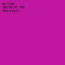 #C117A0 - Red Violet Color Image