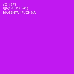 #C117F1 - Magenta / Fuchsia Color Image