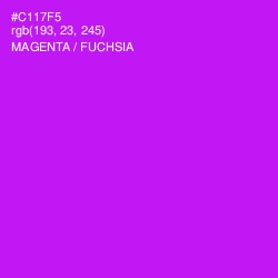 #C117F5 - Magenta / Fuchsia Color Image