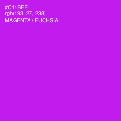 #C11BEE - Magenta / Fuchsia Color Image