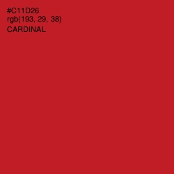 #C11D26 - Cardinal Color Image