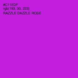 #C11EDF - Razzle Dazzle Rose Color Image