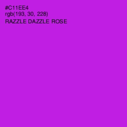 #C11EE4 - Razzle Dazzle Rose Color Image