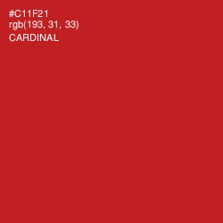 #C11F21 - Cardinal Color Image