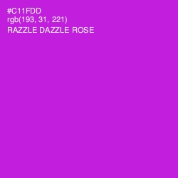 #C11FDD - Razzle Dazzle Rose Color Image