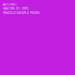 #C11FE1 - Razzle Dazzle Rose Color Image