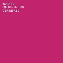 #C1246D - Cerise Red Color Image