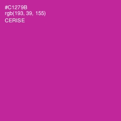 #C1279B - Cerise Color Image