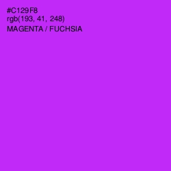 #C129F8 - Magenta / Fuchsia Color Image