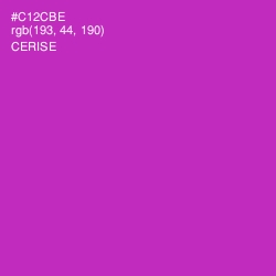 #C12CBE - Cerise Color Image