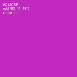 #C12CBF - Cerise Color Image