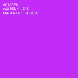 #C12CF8 - Magenta / Fuchsia Color Image