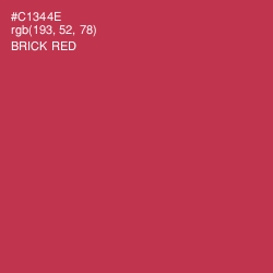 #C1344E - Brick Red Color Image
