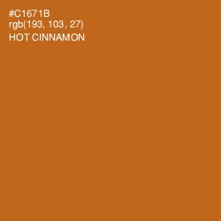 #C1671B - Hot Cinnamon Color Image