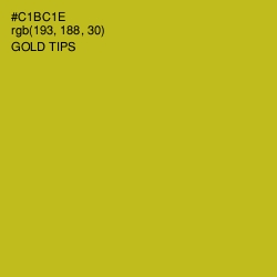 #C1BC1E - Gold Tips Color Image