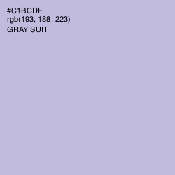 #C1BCDF - Gray Suit Color Image