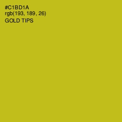 #C1BD1A - Gold Tips Color Image