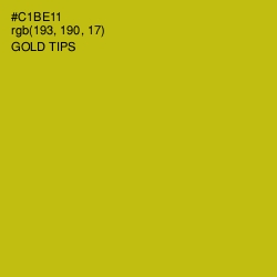 #C1BE11 - Gold Tips Color Image