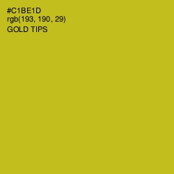 #C1BE1D - Gold Tips Color Image