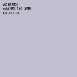 #C1BED0 - Gray Suit Color Image