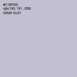 #C1BFD0 - Gray Suit Color Image