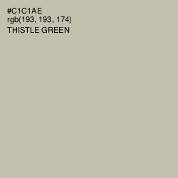 #C1C1AE - Thistle Green Color Image