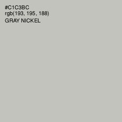 #C1C3BC - Gray Nickel Color Image