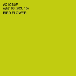 #C1CB0F - Bird Flower Color Image