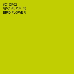 #C1CF02 - Bird Flower Color Image