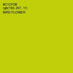 #C1CF0B - Bird Flower Color Image